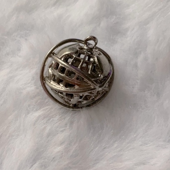 Vintage Jewelry - VINTAGE STERLING SILVER EARTH WORLD CHARM - rare